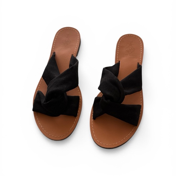 The Royal Standard Shoes - The royal standard suede knot slide sandals